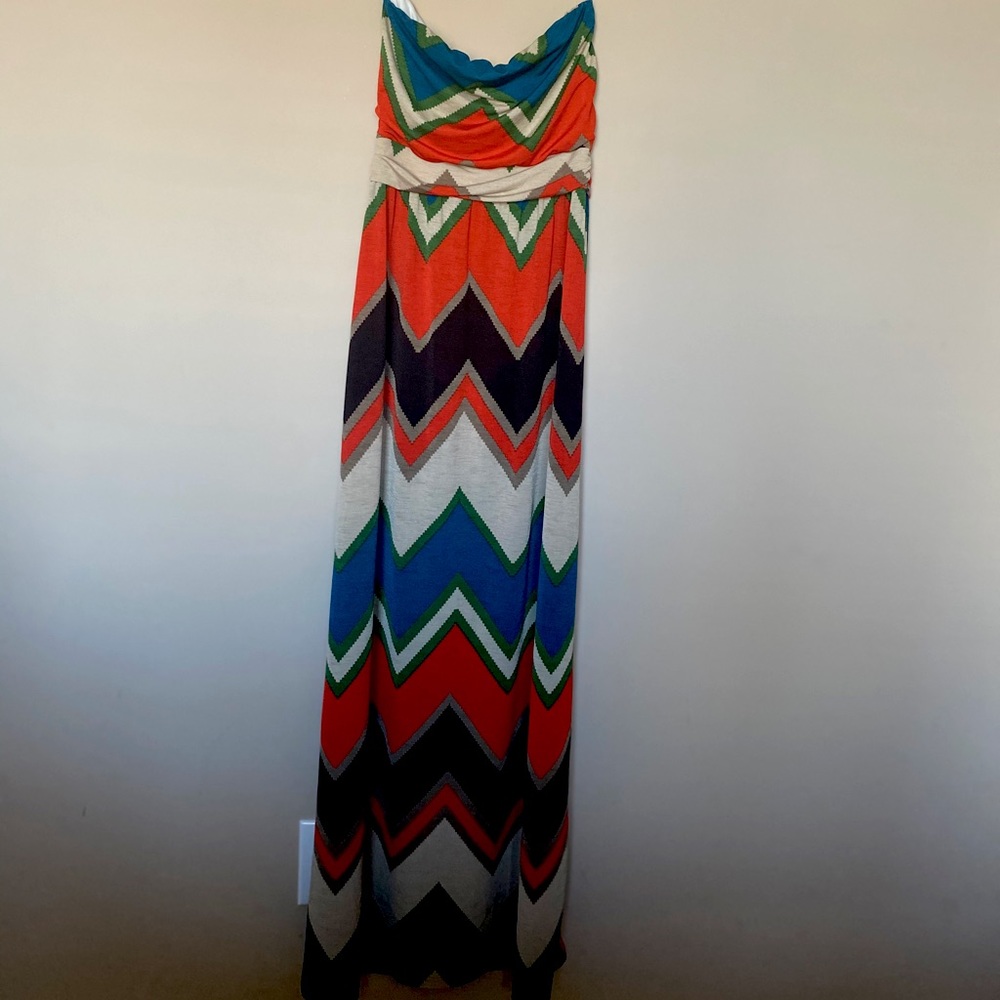 Long strapless dress